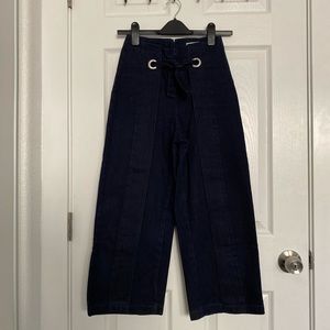 Topshop Wide Legs Tie Front Jeans